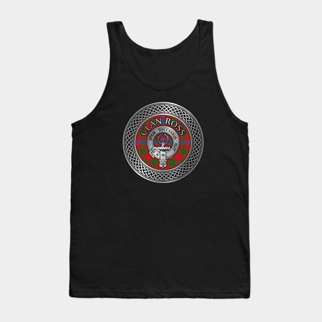 Clan Ross Crest & Tartan Knot Tank Top by Taylor'd Designs